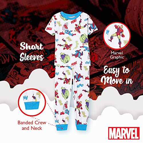 Marvel Boys' 6-piece Snug-fit Cotton Pajama Set, Soft & Cute for Kids, Comfortable Nightwear