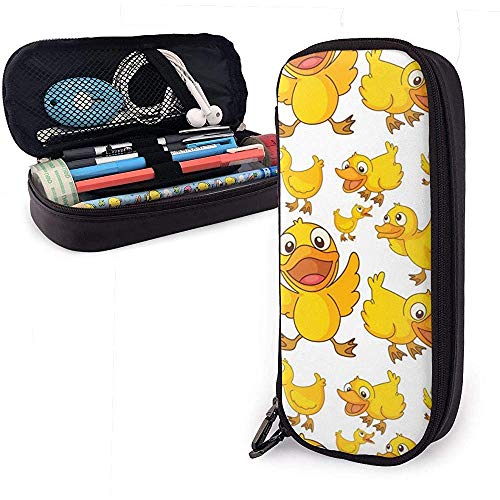 Preisvergleich Produktbild Design von Entenküken Leder Federmäppchen, Bleistiftbeutel Stifthalter stationären Fall