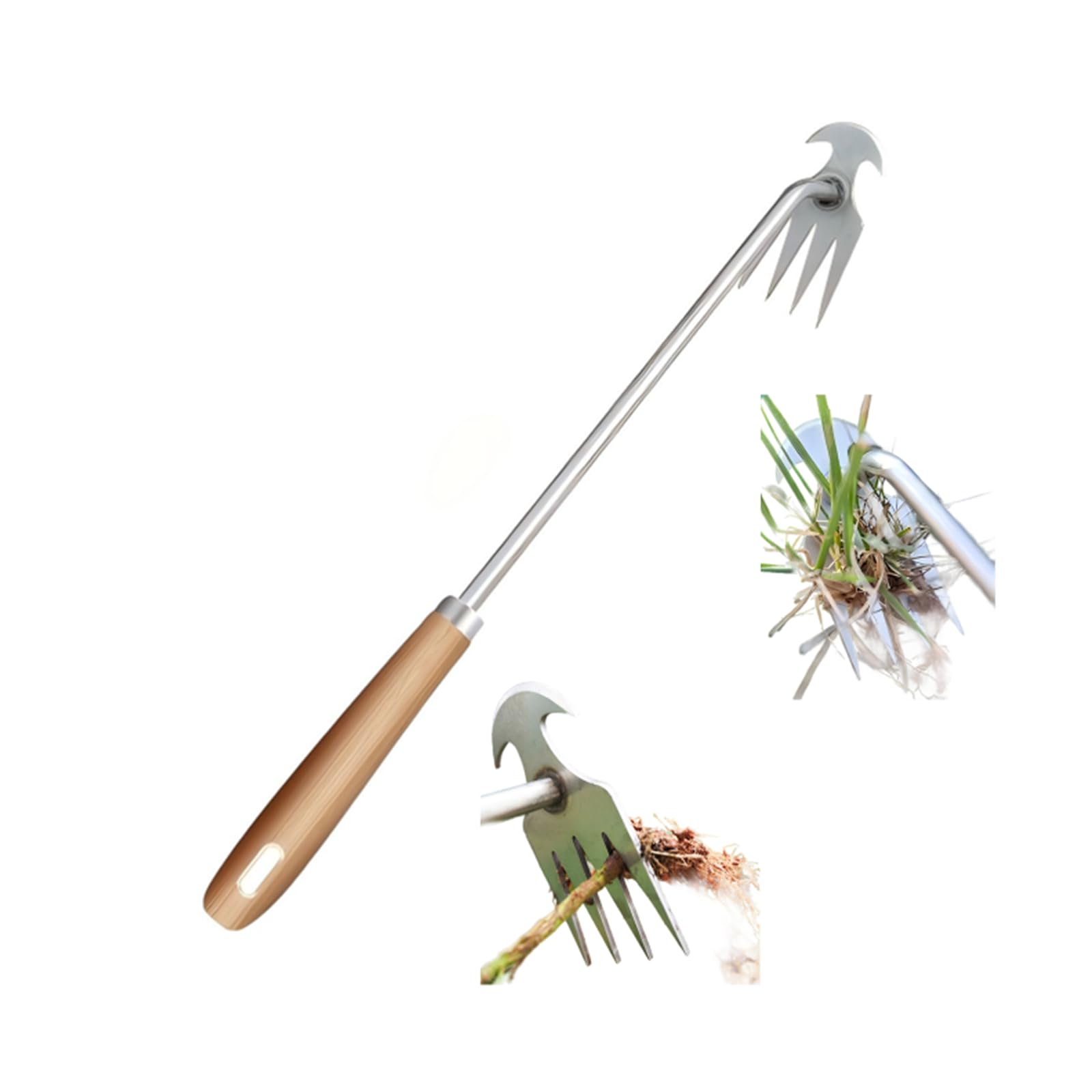 Hand Weed Removal Device, Practical Multi-Purpose Weed Cutter for Digging and Transplanting, Effortless Garden Tool and Sturdy Long Handled Hand Weed Cutter for Gardening (40 cm)