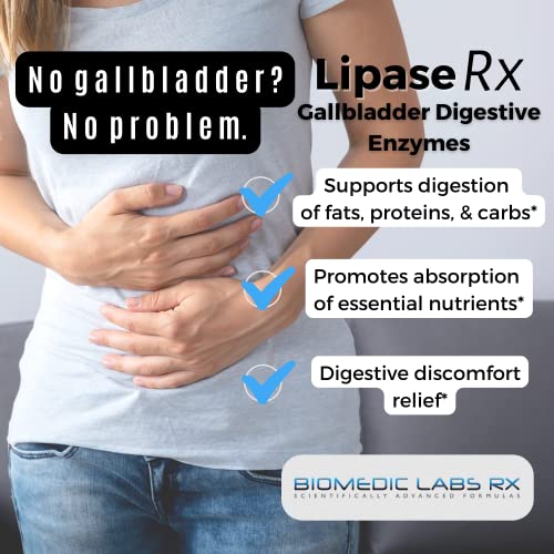 Biomedic Labs Rx B1540 Gallbladder Formula, Lipase, Protease And Amylase Digestive Enzymes To Reduce Bloating thumb #3