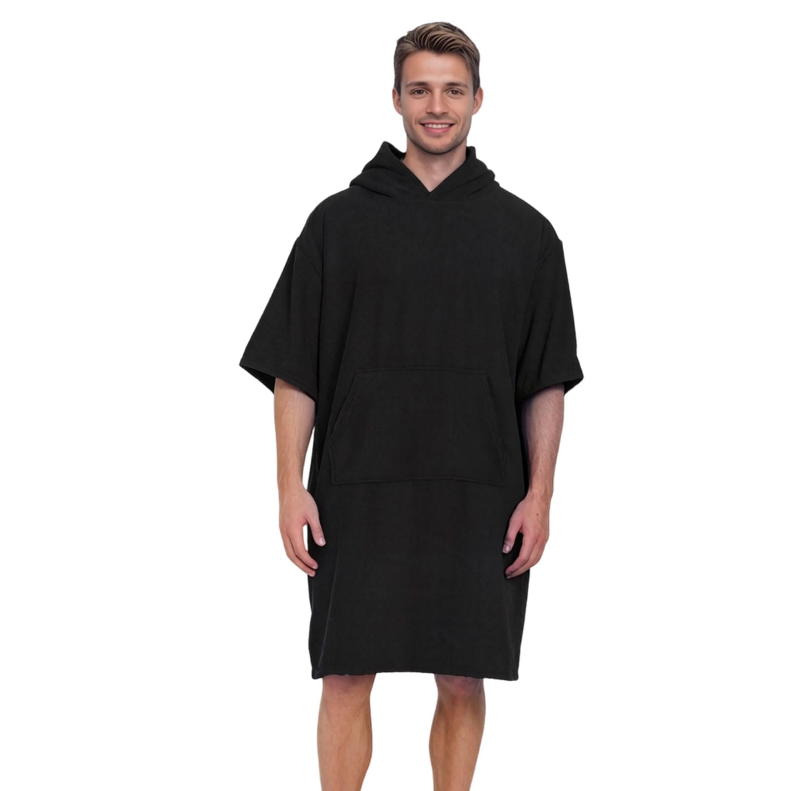 Albornoz de secado rápido de tamaño grande para playa, piscina, surf, toalla de microfibra con función de cambio de privacidad, bata fina de camping