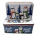 Christmas Tin Box,Christmas Tin Gift Box,Candy Storage Box Cute Penguins Party Cookie Candy Storage Containers with Lids (Multicolor, Christmas Tree, Jingle Bells) set of 2 (5x7.5x3 and 6.5x4.52.5 in)