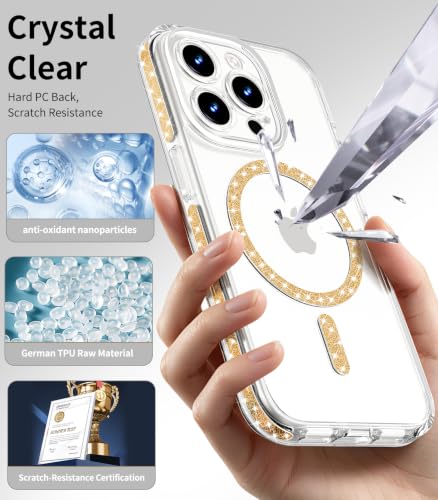 Coque iPhone 15 Pro girly dorée idée cadeau idéal femme