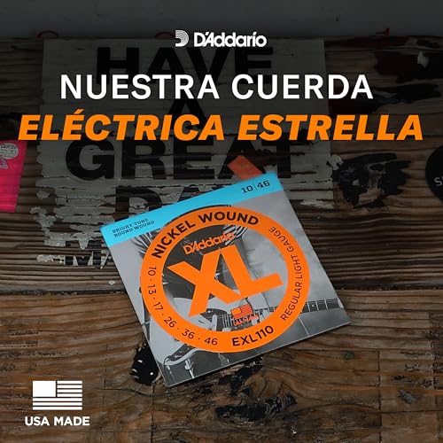 Miniatura 2 de D Addario Exl110-3d Cuerdas De Guitarra Eléctrica Bobinadas En Níquel, Luz Regular, 10-46, 3 Juegos, 10-46, Regular Light, 3-Pack