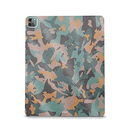 Image of MightySkins Carbon Fiber Skin Compatible with Apple iPad Pro 12.9 inch M2 6th Gen (2022) Full Wrap Kit - Muted Camouflage | Protective Durable Textured Carbon Fiber Finish | Easy to Apply Made in The USA
