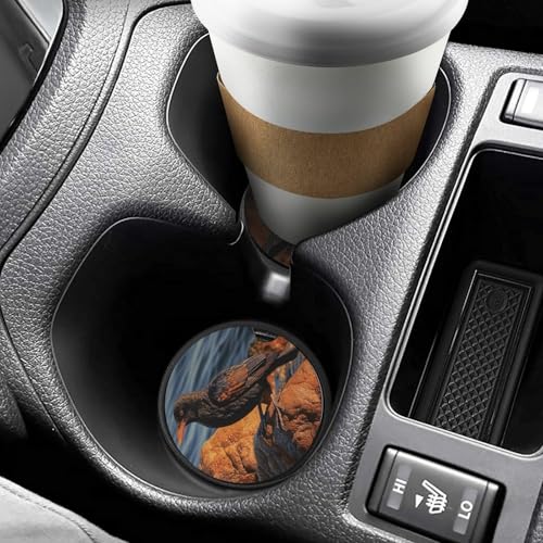 Portavasos para auto con diseño pájaro piedra 2 pzas miniatura 6