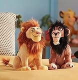 Disney Store Offizieller Mittelgroßer Scar Plüsch aus Der König der Löwen, 35 cm, Kuscheltier mit Flauschiger Mähne und Schwanz, Geeignet ab Geburt