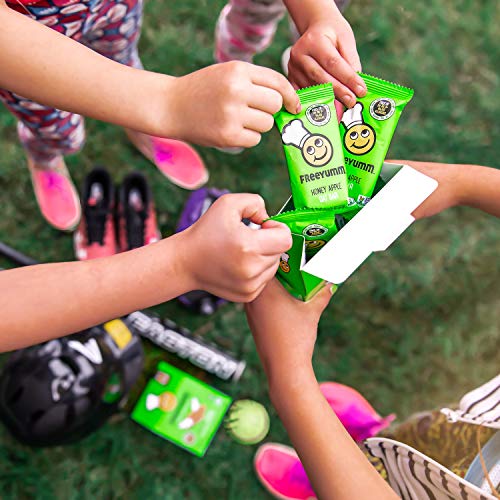 Freeyumm - Honey Apple Soft Baked Bars - Plant Based With Real Fruit - Safe For School - Gluten Free - School Friendly - 15 Individually Wrapped Bars #TOP2