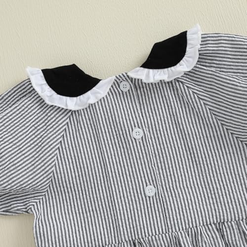 Suolongsama Toddler Girls Summer Dress Short Sleeve Graduation Cap Embroidery Dresses Kids Back to School Outfits4