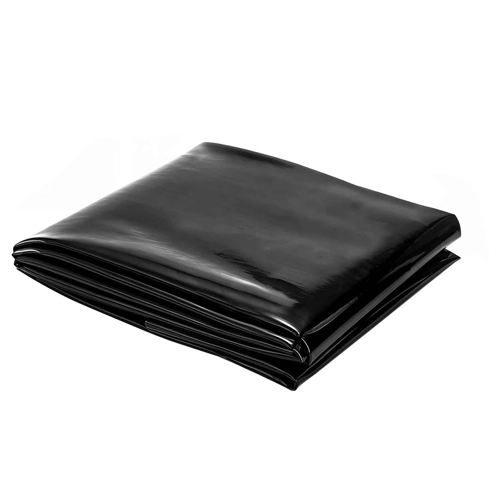 DMCHENGMA Pond Liner Heavy Duty 0.13mm Thick Waterproof Membrane Easy Cutting Black Flexible HDPE Sheeting 1x6m/2x2.5m/3x3m/4x5m/5x6m Underlay Tarpaulin for Proof Ponds(4x10m(13.1x32.8ft))