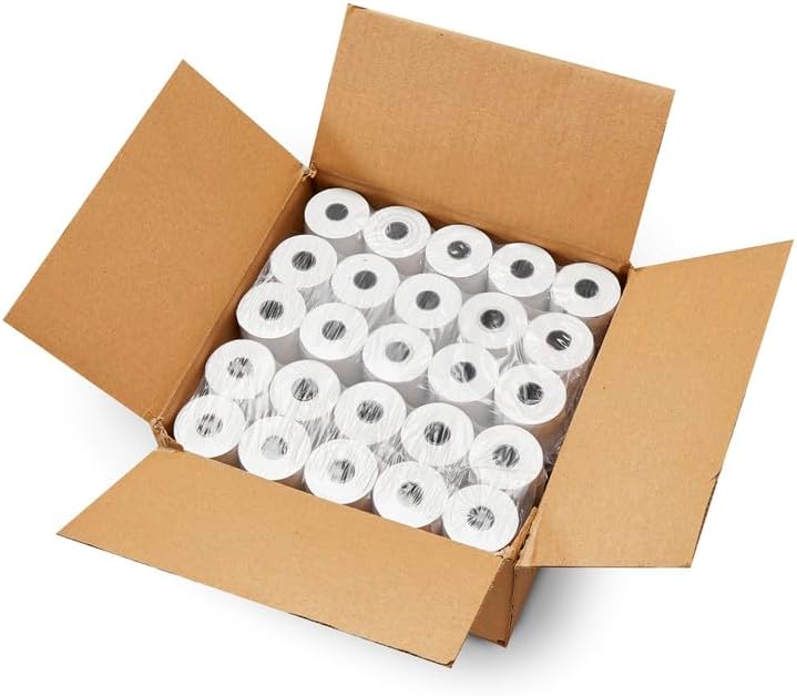 (200 rollos) Rollos de recibos de papel térmico de 2 14 pulgadas x 85 pies, POScaja registradora, se adapta a todos los terminales de tarjetas de