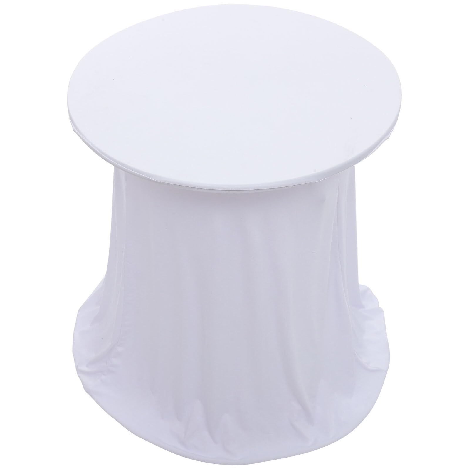 Nappe extensible blanche ronde housse de table pour bar lounge