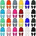 JaGely 48 Pcs Winter Beanies Gloves Set Men Women Warm Beanie Touchscreen Gloves Cozy Reusable Winter Accessories for Christmas (Bright Color), One Size-Medium