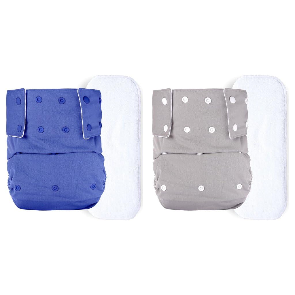 Bumberry Adult Cloth Diaper S/M/L | Waist 28-36 Inch | Combo Pack of 2 | Washable for Men & Women | 2 Wet Free 4 Layer Inserts | Incontinence & Bedwetting (Deep Blue,Grey)-picture-11