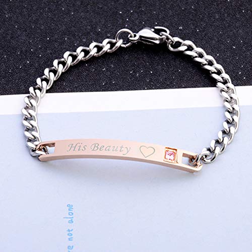 Preisvergleich Produktbild LANGMAN Schmuck Armband Böhmisches Doppelherz-Armband aus Gold und Silber