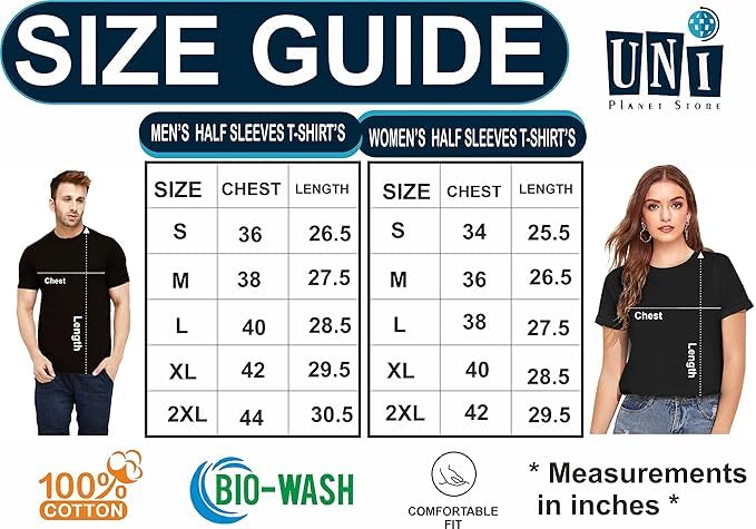 Image of Uniplanet Store Cotton Half Sleeve Couple Mix by Designs Black T-Shirt