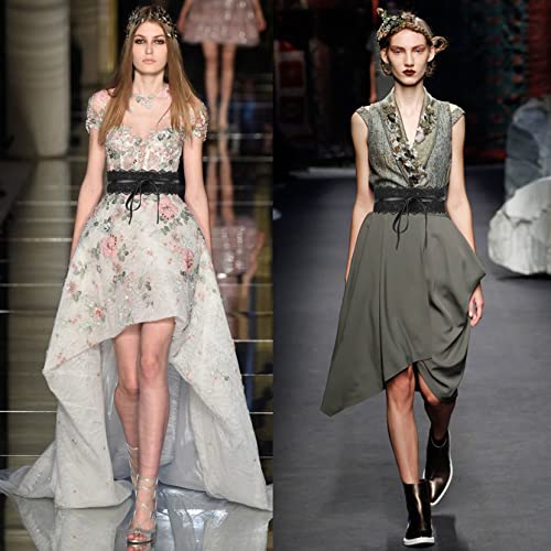 Leather Obi Belt Womens Lace Up Wrap Around Bowknot Waistband4