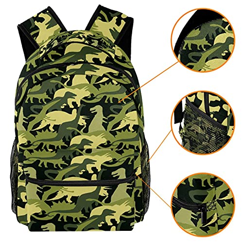 Mochila de viaje con compartimento acolchado para ordenador y estampado de camuflaje resistente 3