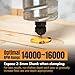 POWERTEC Slab Flattening Router Bit, 1/4 Shank, 2