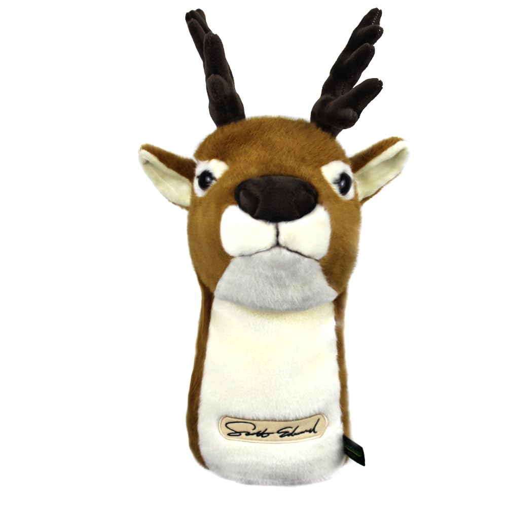 Scott Edward Funny Golf Club Cover Fit Well for Driver Golf Club Cute Animal Zoo Design Soft Functional Golf Headcover Stylish Protection for Men and Women (Sika-deer-DR) - Image 2