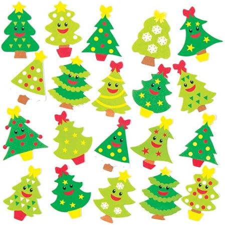 Amazon クリスマスツリー スポンジシール 1枚入り クリスマスの工作や手作りカードのデコレーションに たくさん楽しいお得パック クリスマス雑貨 おもちゃ