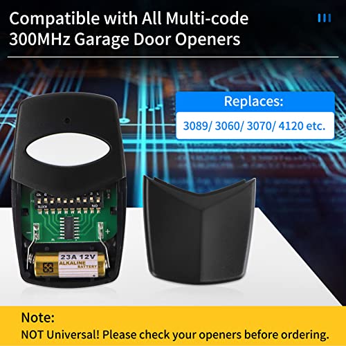 3089 MultiCode Gate Opener Remote 300 MHz, 308911/1089