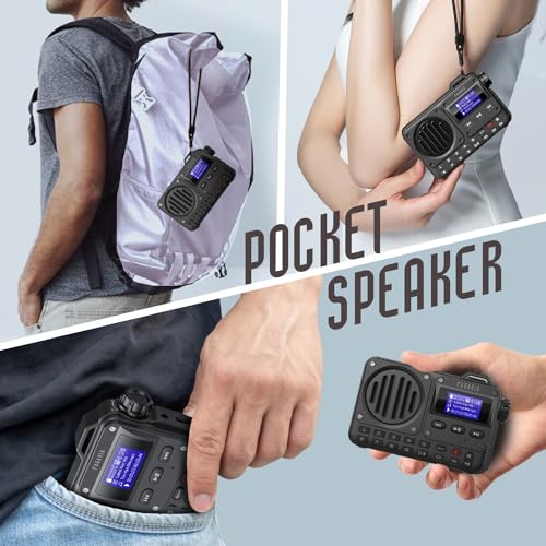 Pagaria Grenade 5 Watts Pocket FM Radio with Bluetooth, Tf Card/USB Speaker – LCD Display with Song Name, Folder Selection, Type C Charging, Voice... - Image 2