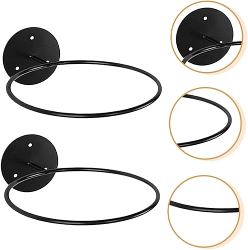 Miniatura 9 de Zerodeko 2 juegos de bastidor de almacenamiento de baloncesto, estantes flotantes de pared, estantes decorativos de pared, suministros de tapicería,