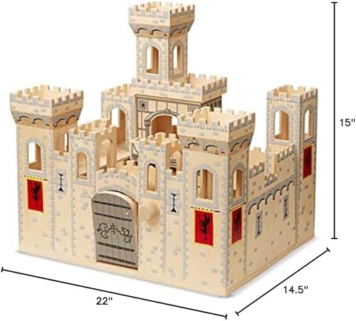 Miniatura 8 de Castillo medieval de madera plegable lujoso de Melissa  Doug con bisagra para un almacenamiento compacto