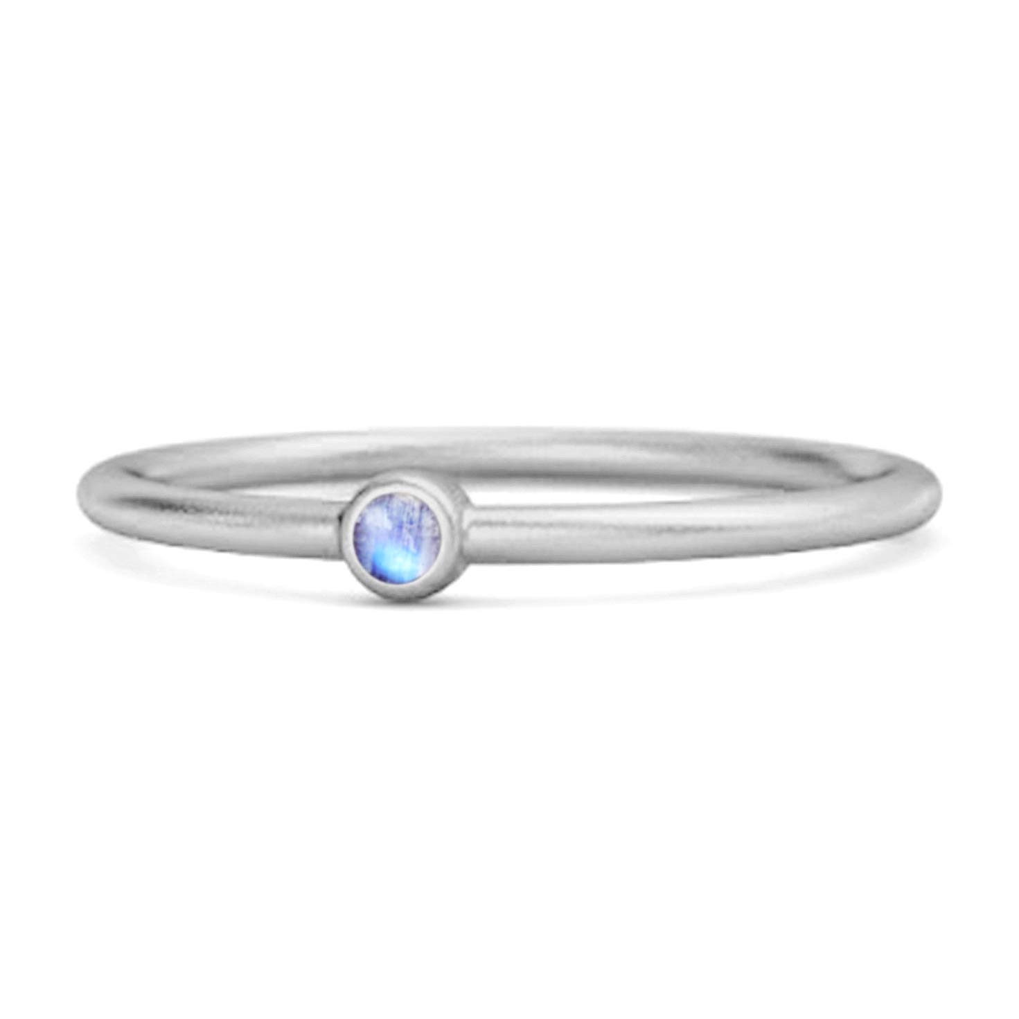 Shine JewelMulti Choice Your Gemstone Solitaire 925 Sterling Silver 0.02 Cts Stackable Tiny Ring
