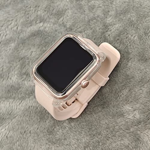 Compatible for Tensky Smartwatch Case Silicone TPU Protective Case Cover Slim Guard Bumper Compatible with Tensky TK01 Smartwatch 1.5 inch/Tensky ID207 mini Smart Watch 1.5" (Black+Clear) - Image 3