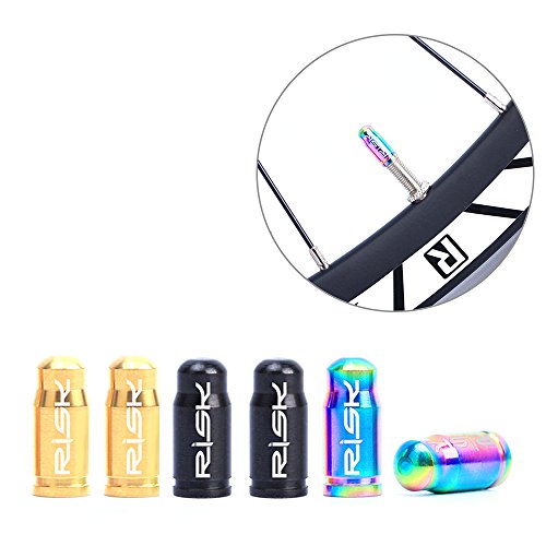 Tampa da válvula, Andoer Tampas de válvula Schrader/Presta 2 PCS Tampas de válvula de liga de titâni