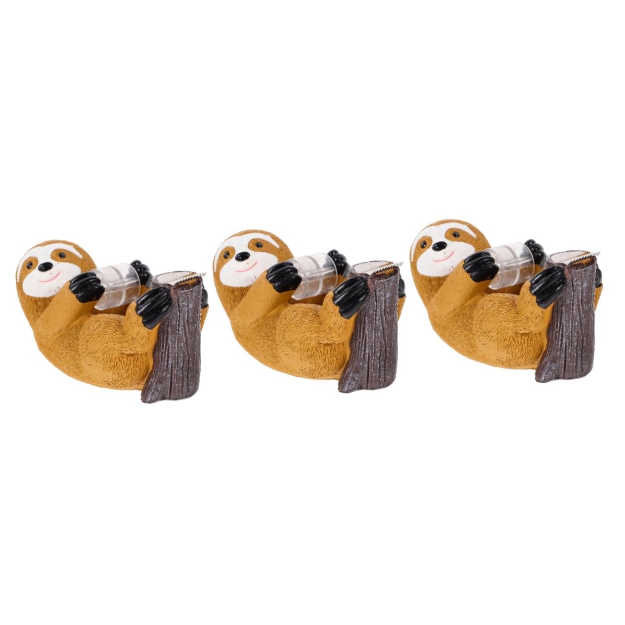 Homoyoyo 3 Piezas Adornos animales de dibujos animados soporte de cinta pequeño dispensadores de cinta de oficina soporte para cinta de oficina adorable dispensador de cinta adhesiva resina