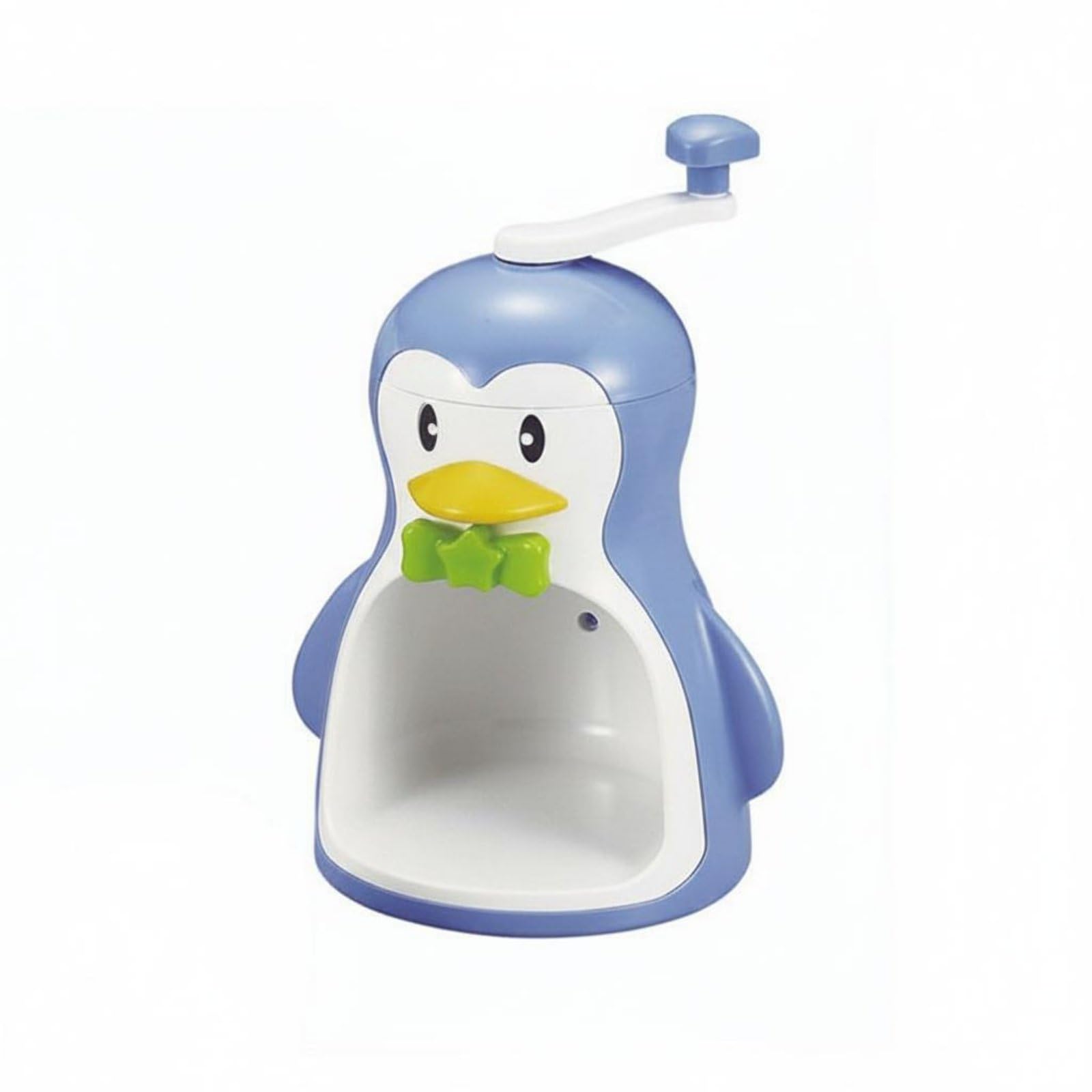 Qianly Tritaghiaccio Manuale a Forma di Animale Compatto Tritaghiaccio a Pinguino Utensile da Cucina per Famiglie, Bambini, Casa, Feste, Blu, Pinguino