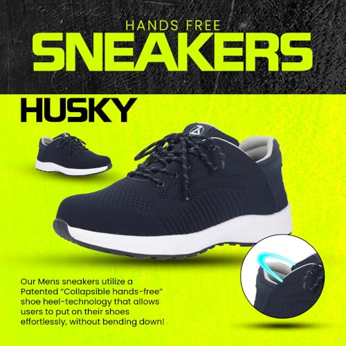 Image of ZEBA Hands Free Slip on Sneakers for Women - Step Up Your Comfort and Style with Perfect Walking Shoes and Fashion Sneakers Black