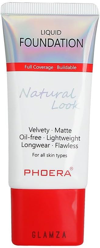 Glamza Phoera Foundation Full Coverage Makeup Set - 24hr Long Lasting Oil Control - Same Foundation Smarter Packaging (108 Tan)