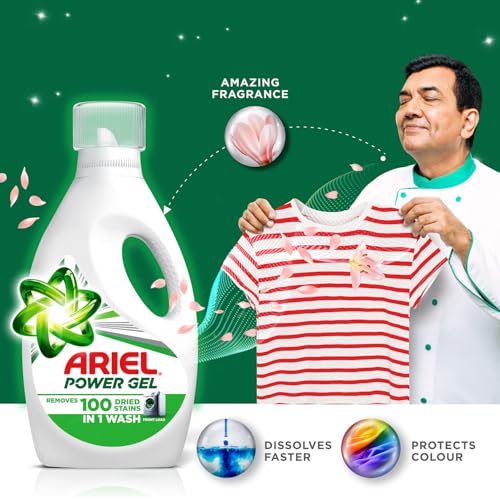 Image of Ariel Power Gel Liquid Detergent for Front Load - 6kg | Removes 100 Dried Stains in 1 Wash | Faster Dissolving | Long-Lasting Fragrance | Color Protection | At the price of Powders