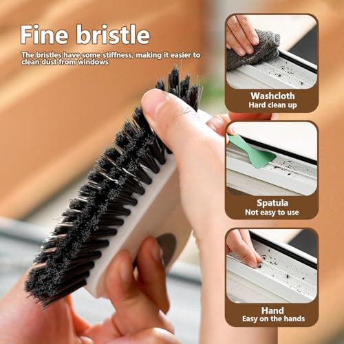 Image of Slyford 2 in 1 Groove Multifunction Cleaning Brush for Window & Sliding Door, Multifunction Grout Cleaner Tool for Window Sill, Channel, Kitchen Sink & Bathroom (Multi Colour)
