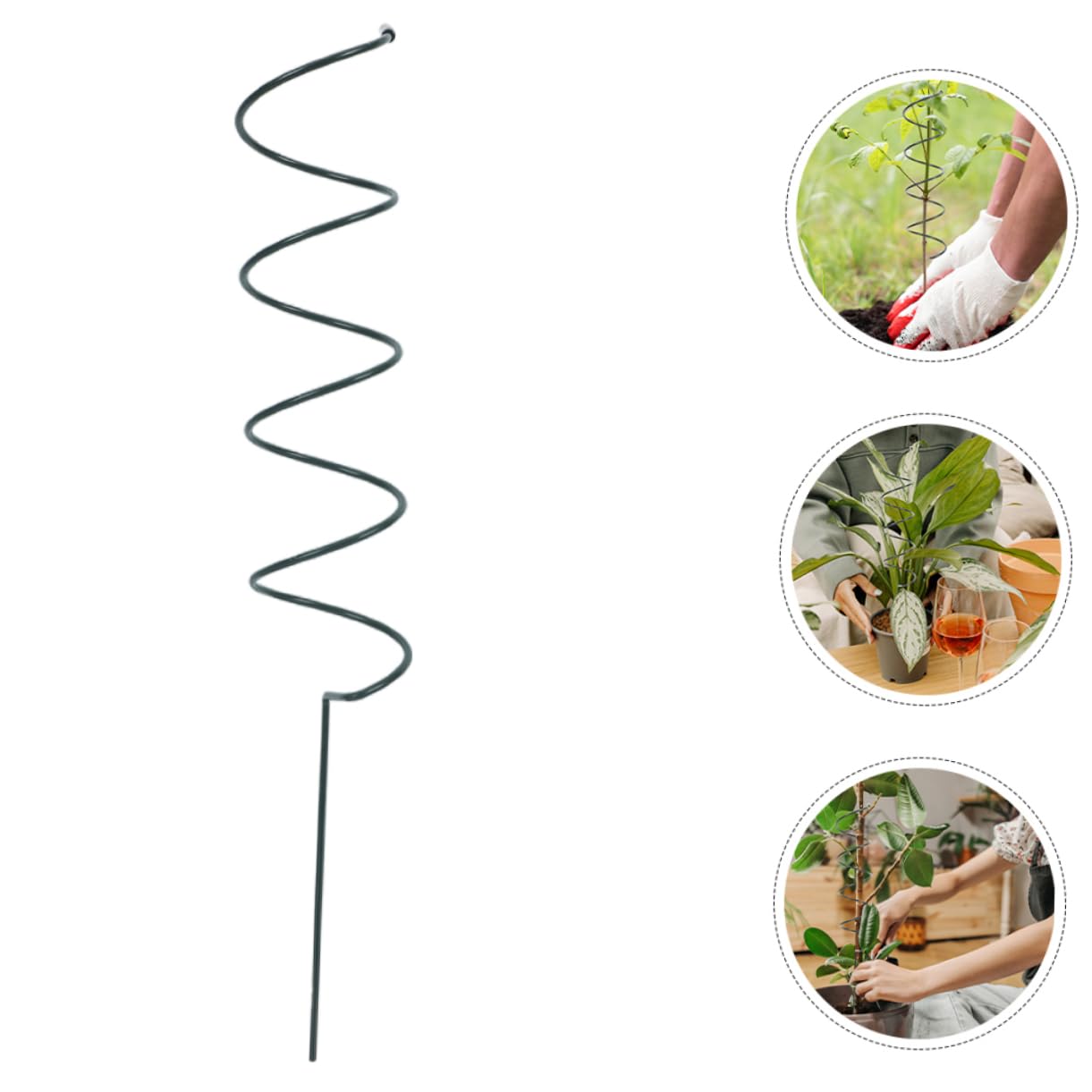 Abaodam 3 Sätze Pflanzenstützpfähle Spiral Hohe Stützstäbe Für Tomaten Kletterpflanzen Und Blumen Wetterfest Und Dekorativ Für Garten Und Balkon Einfache Installation Und 5 Stücke * 3