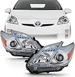 ACANII - For [Halogen Model Only] 2010-2011 Toyota Prius Factory Style Projector Headlights Headlamps Driver & Passenger