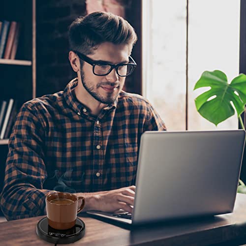 Kuiloapt 200W Coffee Mug Warmer for Desk (95~212°F), 5 Temperature Levels & 8-Hours Auto Shut Off - Coffee Cup Warmer for Heating Coffee, Milk, Tea, Hot Chocolate, etc. (No Cup) (RD02, Black) - Image 7