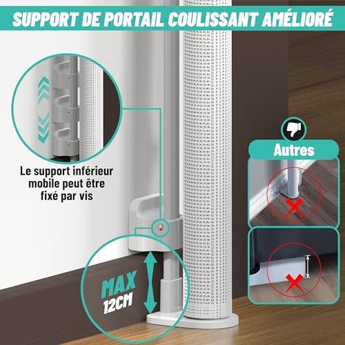 Barrière de sécurité rétractable 0-140cm pour éviter les chutes - 5