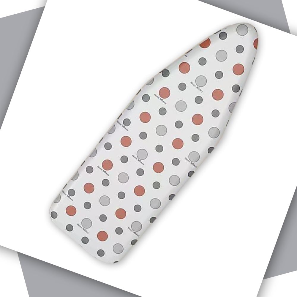 Replacement Ironing Board Cover and Pad Ironing Board Cover Adjustable 36x12 43x13 48x15in Cotton Ironing Board Pad with Drawstring Clip(Gray,43x13in(110x33cm))