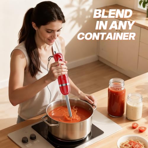 Turelar Immersion Blender Handheld, Corded Electric Blenders Portable Stick Mixer with 2 Mixing Speed and Stainless Steel Blades Emulsifier for Effortless Blending Soup, Smoothies, Puree or Baby Food by turelar - Image 7