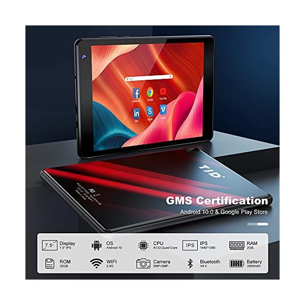 Tablets-75-Inch-Android-Tablet-2GB-RAM-16GB-Storage-Quad-Core-Processor-1440x1080-IPS-Touch-Screen-Android-10-Dual-Camera-Wi-Fi-Bluetooth Tablets, 7.5 Inch Android Tablet, 2GB RAM 16GB Storage, Quad-Core Processor, 1440x1080 IPS Touch Screen, Android 10…
