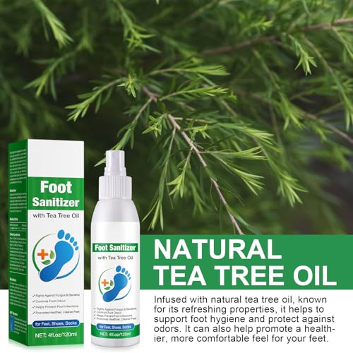 Image of 2PCS Tea Tree Oil Foot Spray, Transparent Foot Spray Refreshing, Natural Tea Tree Oil Spray (120ml /4.06 oz)