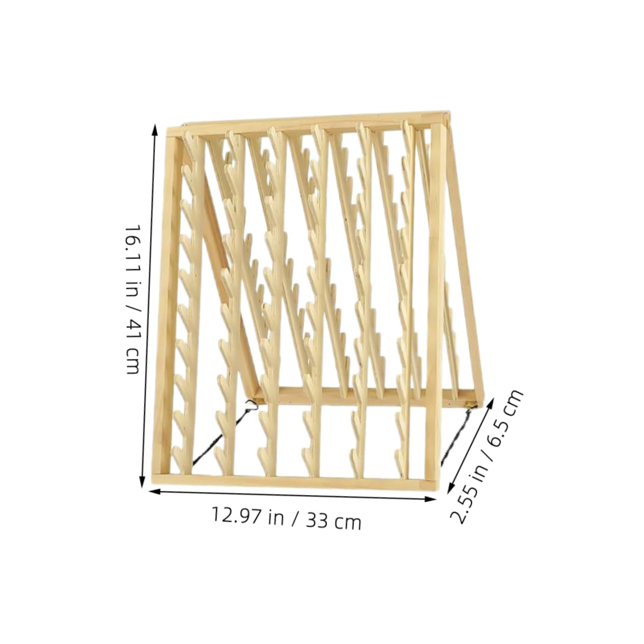 Ipetboom Hair Extension Holder Braiding Rack Wall-mounted Hair Organization Sturdy Wooden Braid Storage Salon Home Use