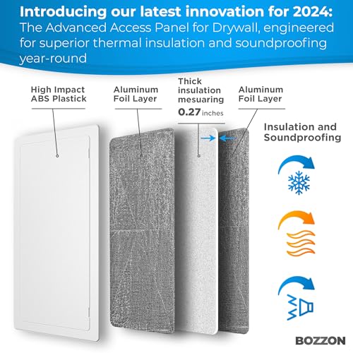 image for BOZZON Access Panel for Drywall - 6 x 9 inch - Insulated - Wall Hole C