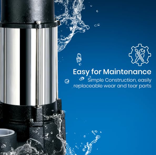Image of Crompton STPG052(1PH)-8| 0.5hp Sewage Sumbersible Dewatering Pump | Anti Rust CED Coating |Dry Run Protection | Less Power Consumption | 12 Months Manufacturer's Warranty