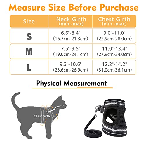 rabbitgoo Cat Harness and Leash Set for Walking Escape Proof, Adjustable Soft Kittens Vest with Reflective Strip for… - Image 3